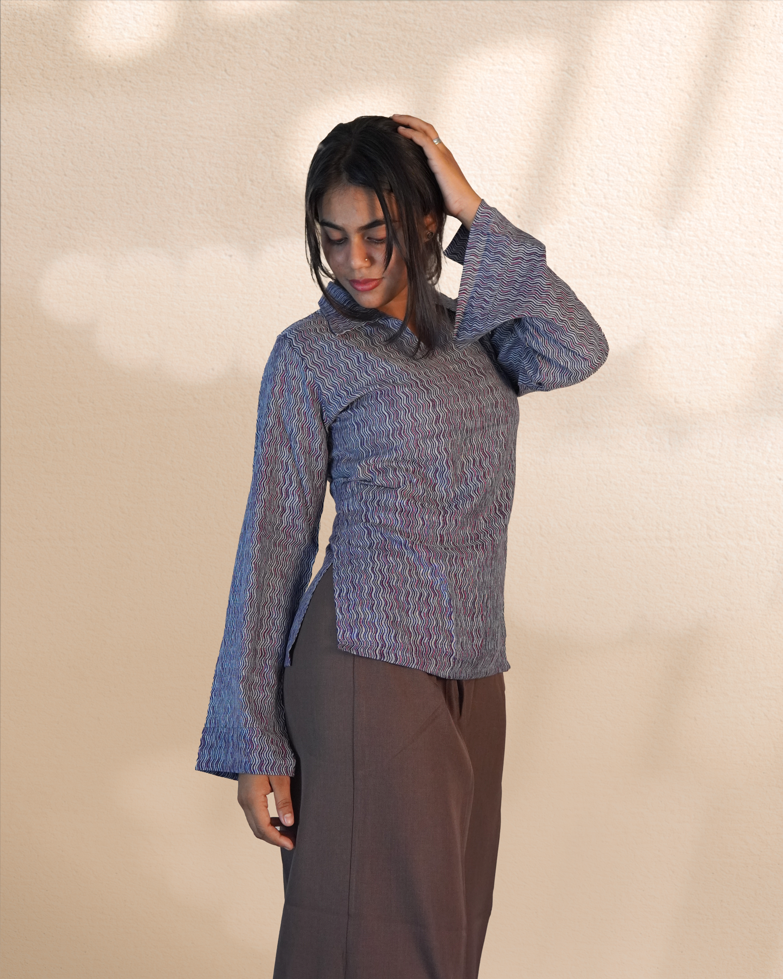 Bell Sleeves Modal Tunic [Slate Blue]