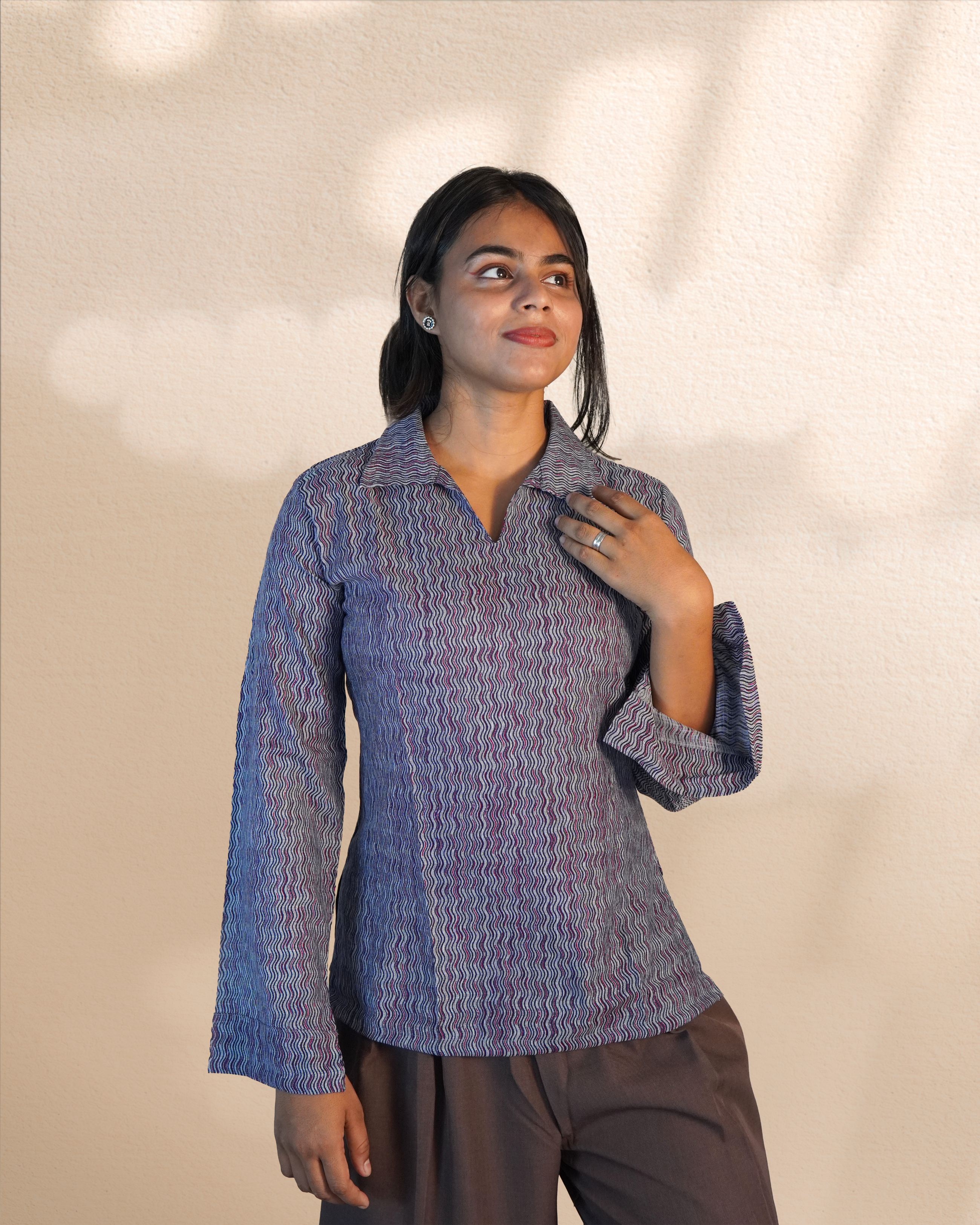 Bell Sleeves Modal Tunic [Slate Blue]