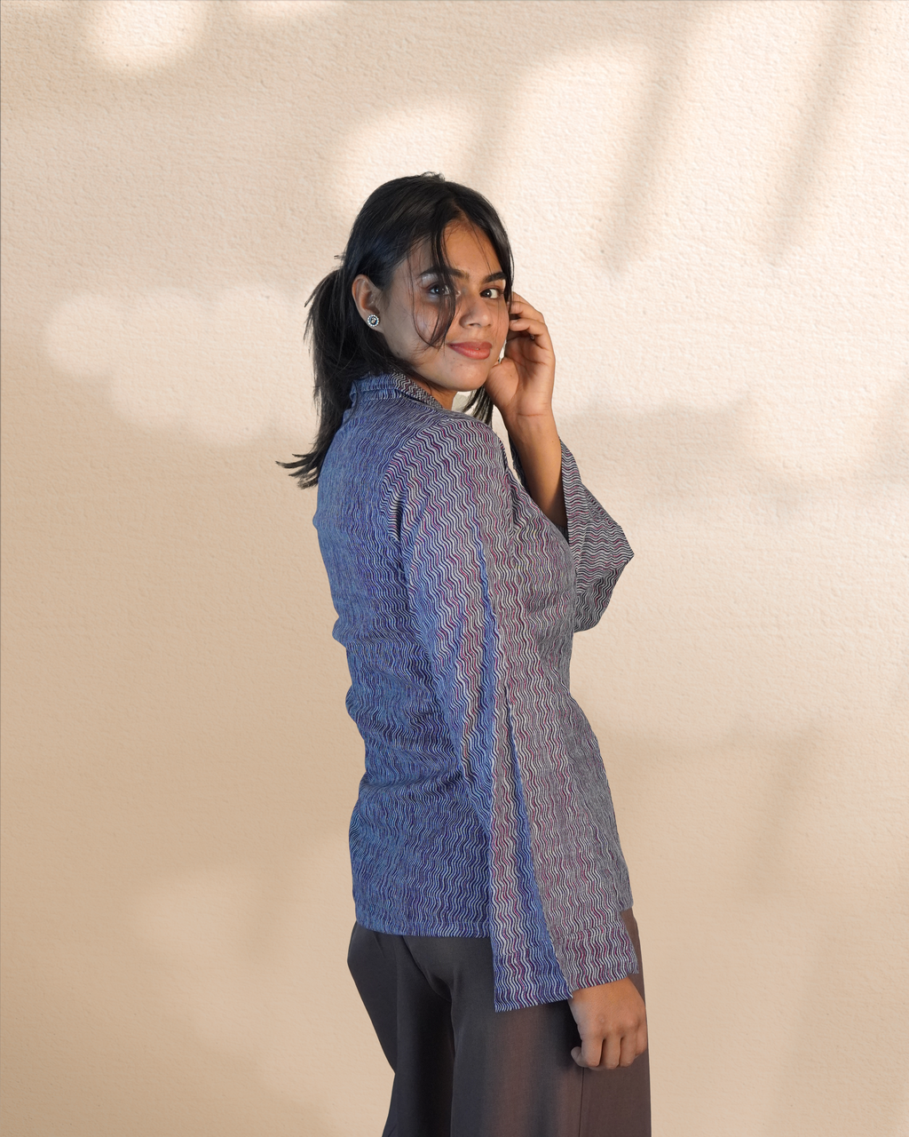 Bell Sleeves Modal Tunic [Slate Blue]