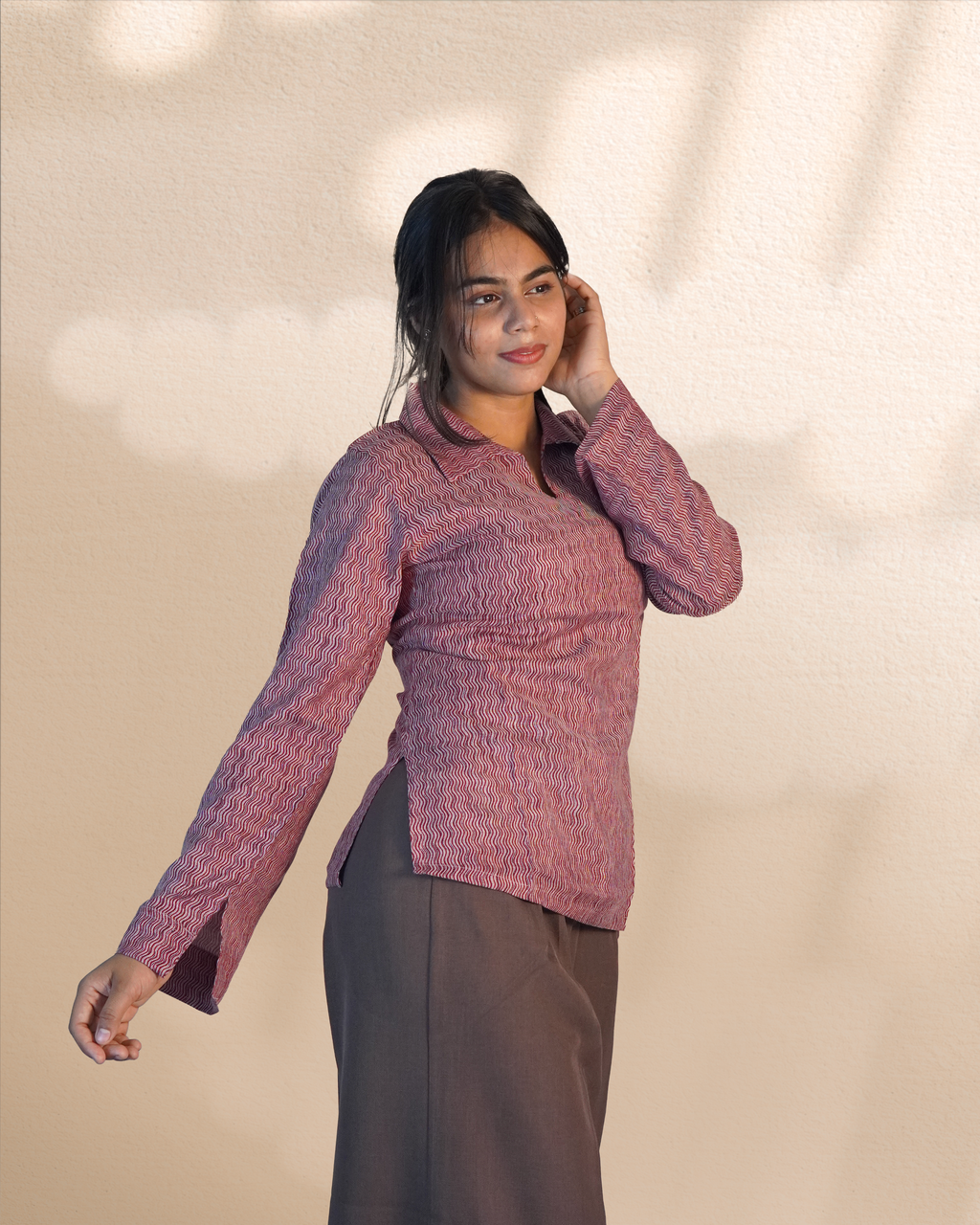 Bell Sleeves Modal Tunic [Madder Red]