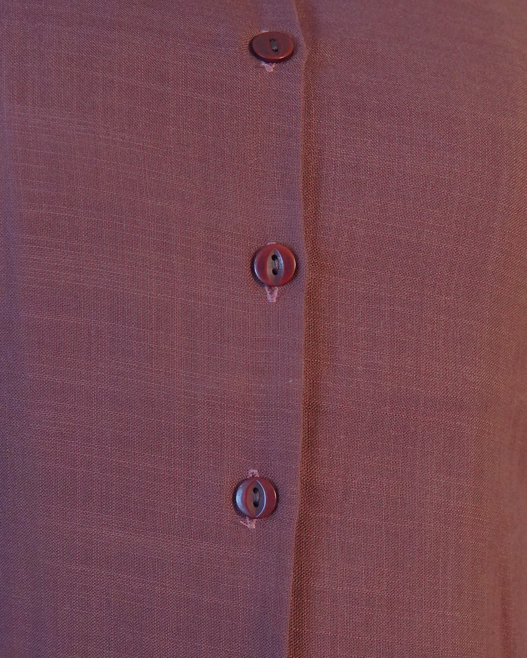 Pure Linen Crop Shirt [Madder Red]