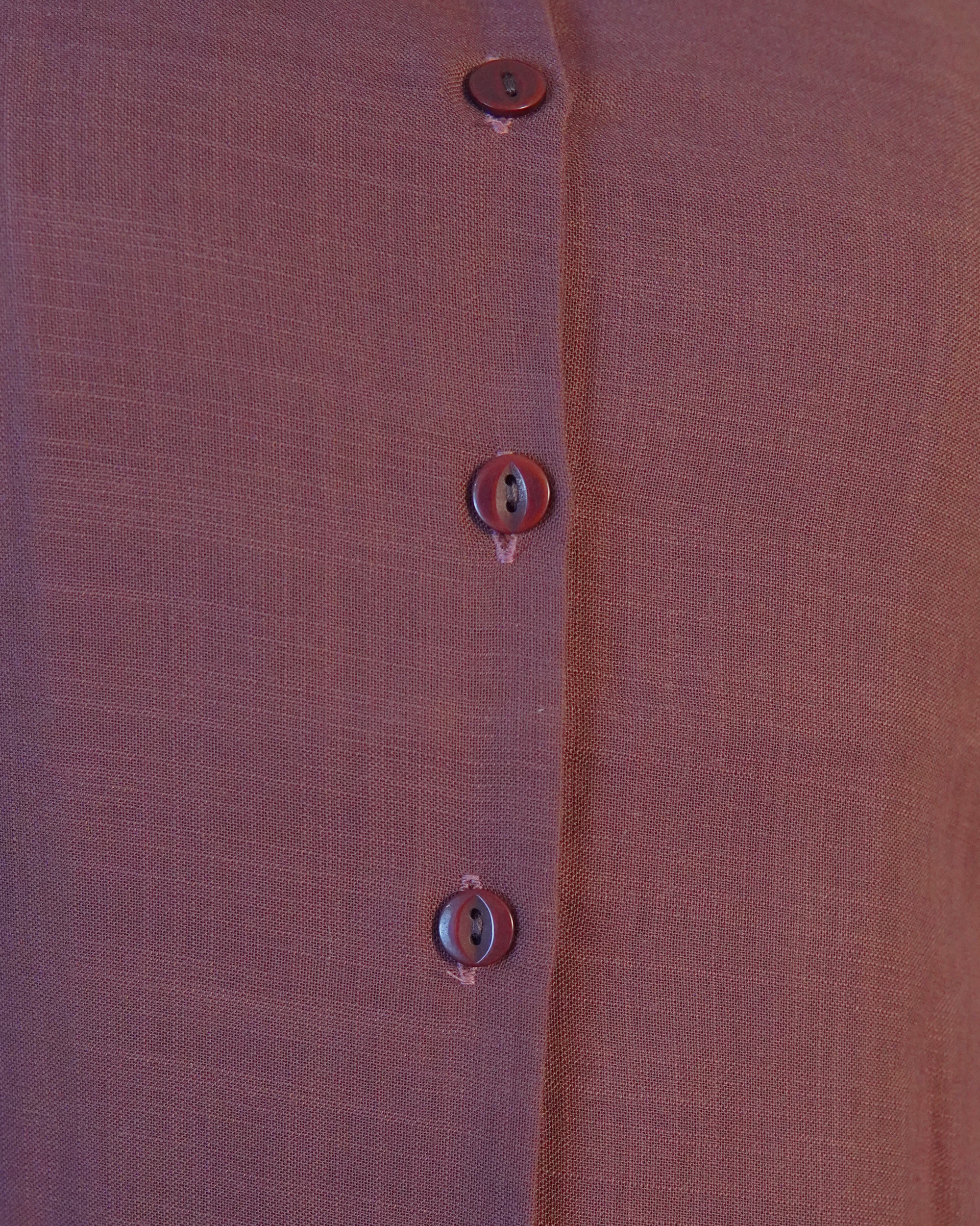 Pure Linen Crop Shirt [Madder Red]