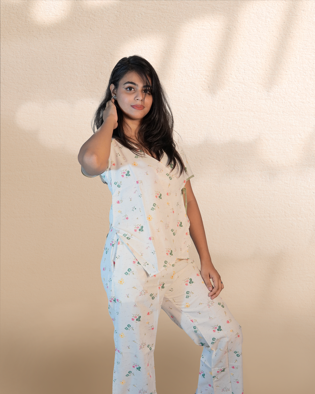 Co-Ord set with Kimono Style Robe [Olive]