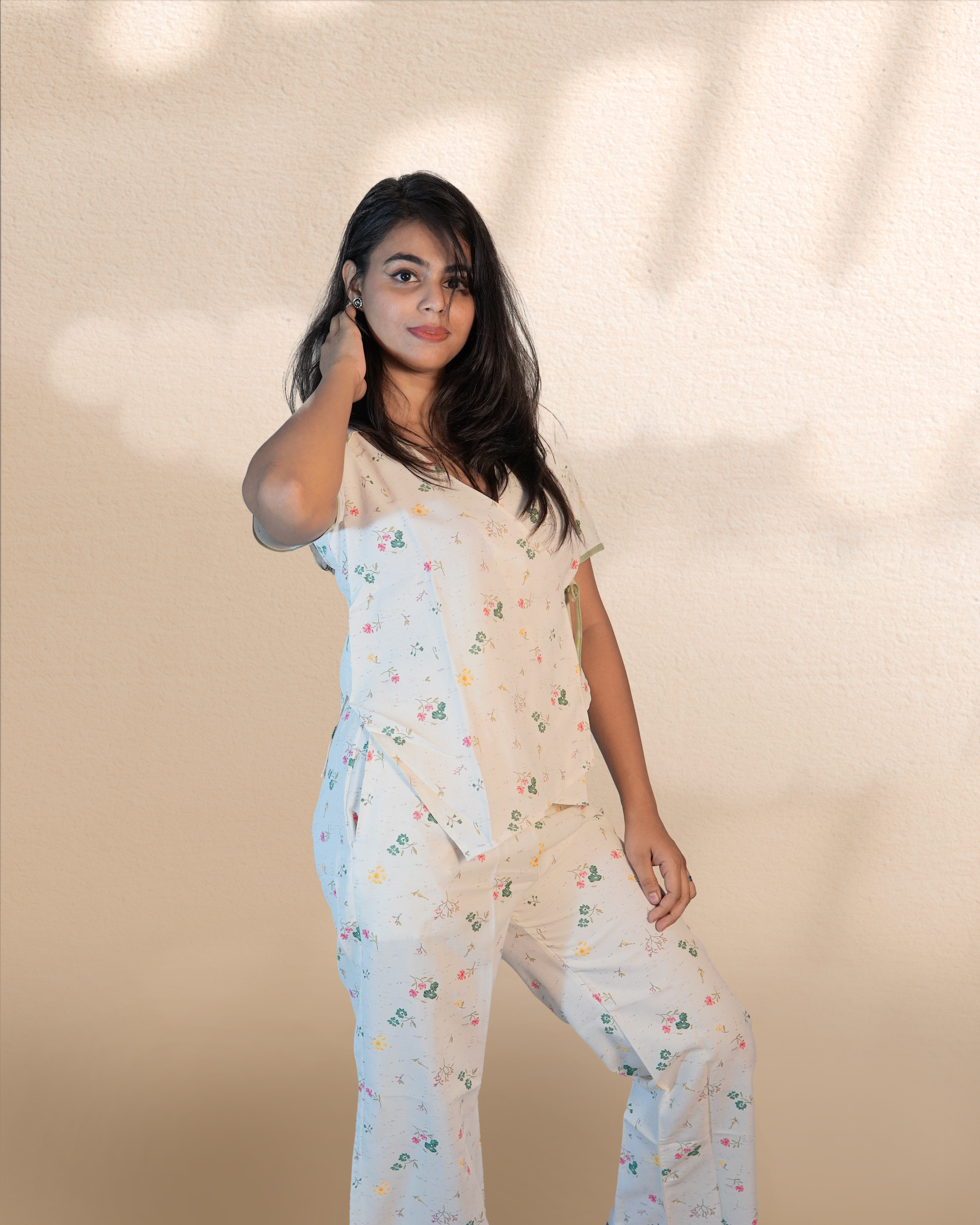 Co-Ord set with Kimono Style Robe [Olive]