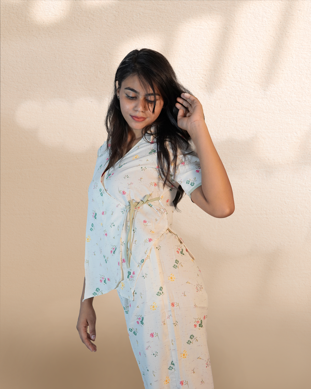 Co-Ord set with Kimono Style Robe [Olive]