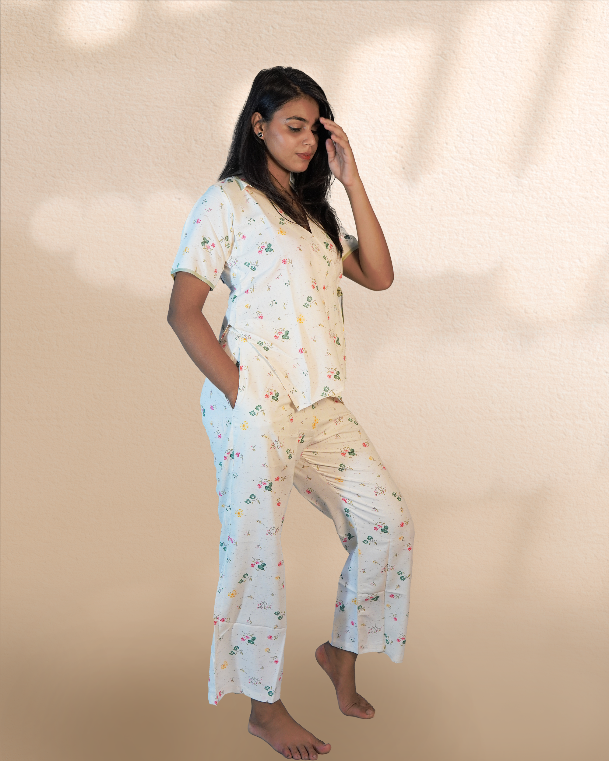 Co-Ord set with Kimono Style Robe [Olive]