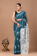 Block Printed Malmal Cotton Saree