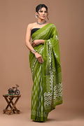Block Printed Malmal Cotton Saree