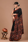 Block Printed Malmal Cotton Saree