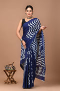 Block Printed Malmal Cotton Saree